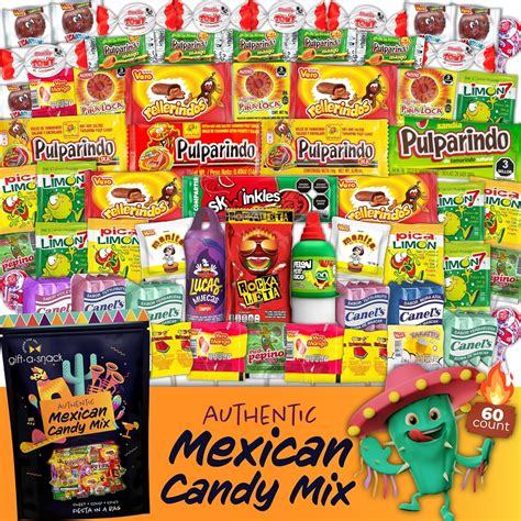 Mexican Candy Variety Pack - 100 Count Assorted Spicy Sweet Sour ...
