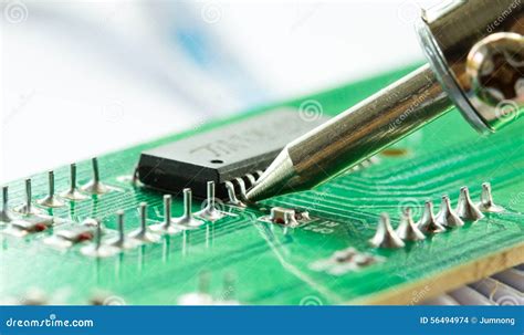 Close Up Soldering Tip Of Automation Robotic System Point Soldering Or ...