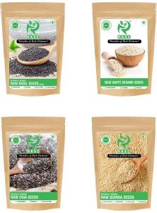 RASC Quinoa, Chia, Basil and Sesame Seeds I Pack of 4 I Each Pack 1Kg ...