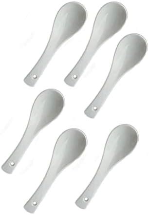 Vemlons Soup Spoon/Soup Spoons Ceramic Soup Spoon Set of 6 Pure Ceramic ...