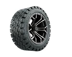GTW 14 Inch Golf Cart Wheels and Tires Combo | Spyder Wheels on 22x10 ...