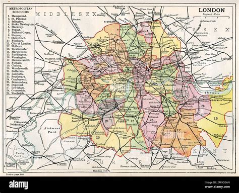 London boroughs map hi-res stock photography and images - Alamy