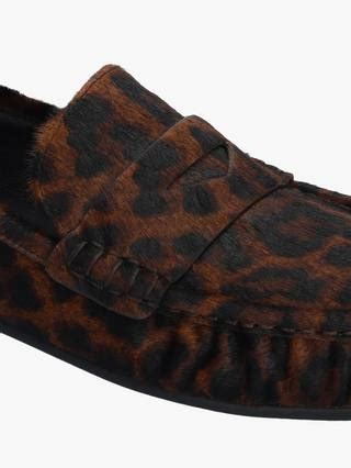 Bibi Lou Leopard Print Leather Loafers