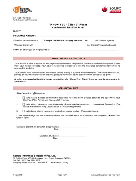 Fillable Online GIA FACT FIND FORM Fax Email Print - pdfFiller