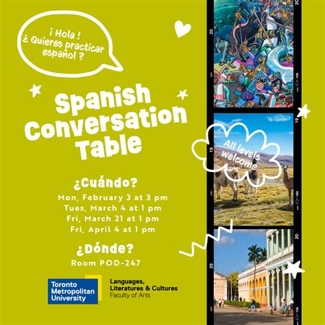 Spanish Conversation Table - Faculty of Arts - Toronto Metropolitan ...