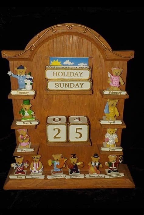 AVON Bear Perpetual Calendar Character Bears with Date Blocks for Sale ...