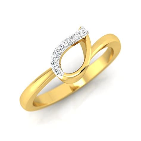 Buy Pristine Fire Yellow Gold and Diamond Ring for Women at Amazon.in