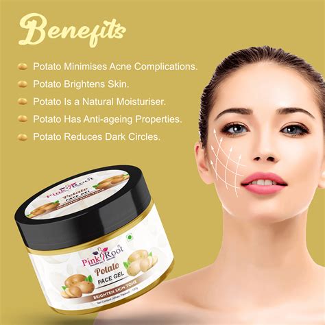 Pink Root Potato Face & Body Massage Gel 100ml for relief to sun-damag