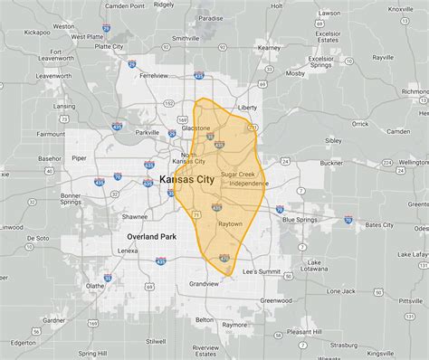 The Metropolitan Area Map Of Kc