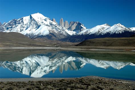 Andes Mountains Lake Reflection landscape in Argentina image - Free ...
