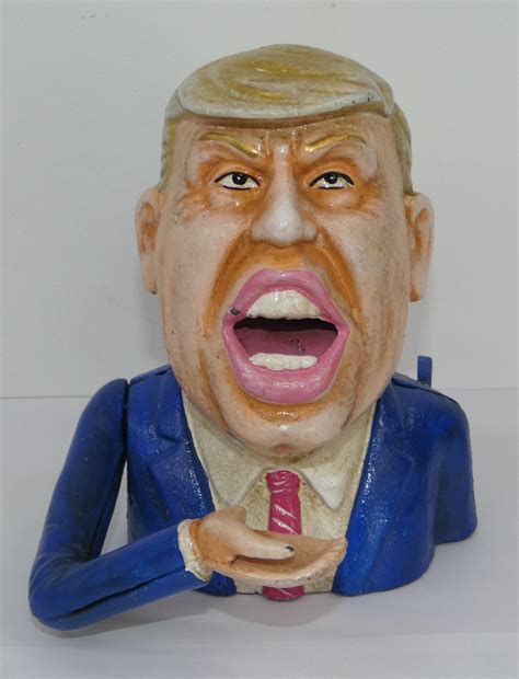 Lot - Heavy Cast Iron Donald Trump Money Box