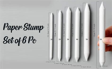 KABEER ART Paper Stump Set of 6 Pc for Sketching, Drawing, Shading etc ...