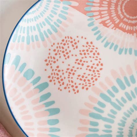 Set Of 4 Pastel Paradise Snack Plates 7 Inch Online - Premium Snack ...