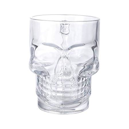 Buy Vilon Italian premium Glass Skull Beer Mug for Home , Bar ( CLEAR ...