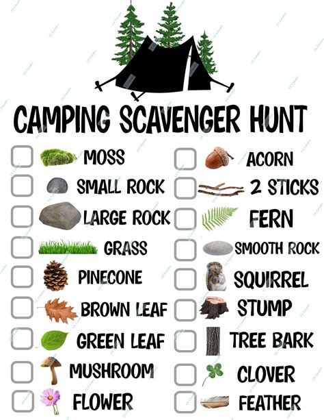 Camping Scavenger Hunt Ideas