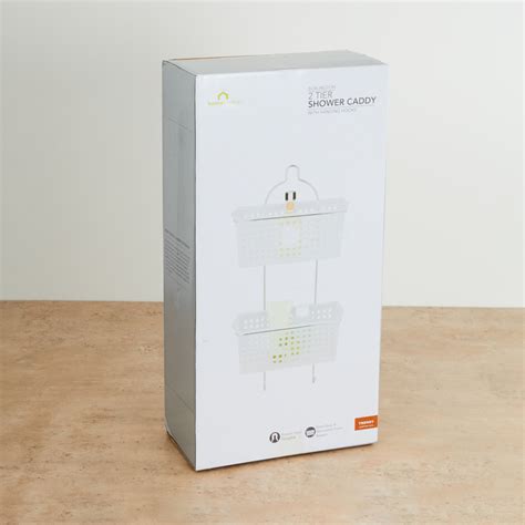 Burlington Wall Mounted Two-Tier Shower Caddy | Silver | Metal