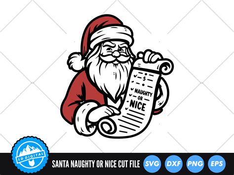 Santa Naughty List SVG | Merry Christmas Graphic by lddigital ...