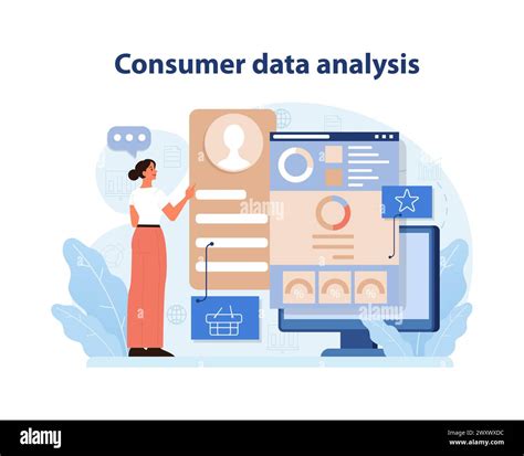 Consumer Data Analysis. A professional analyzing consumer profiles and ...