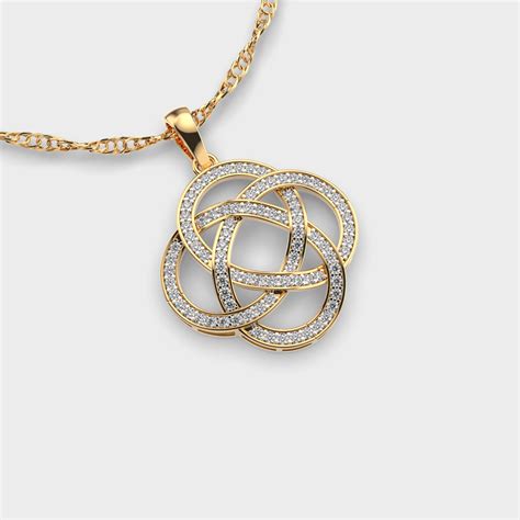 Twirling Circle Diamond Pendant (Without Chain) | Jewelbox