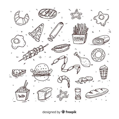 Food drawing Images - Free Download on Freepik