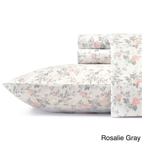 Laura Ashley 4-piece Deep Pocket Flannel Sheet Set - Walmart.com