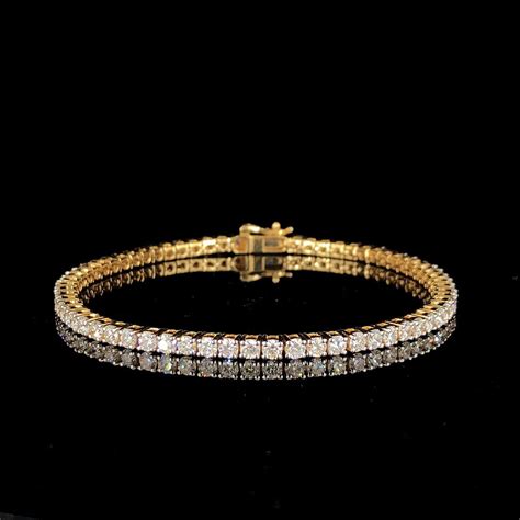 18K Gold Bracelet with 4.79ct Lab Diamonds | SolitaireMart