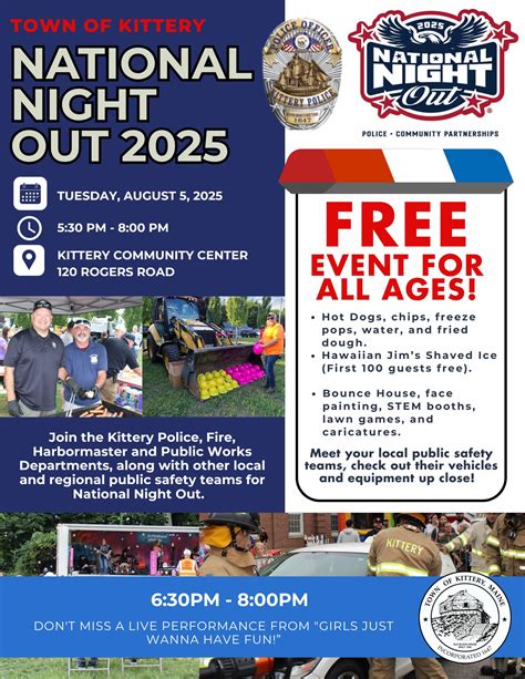 National Night Out - August 5 | 5:30-8PM | Kittery Community Center