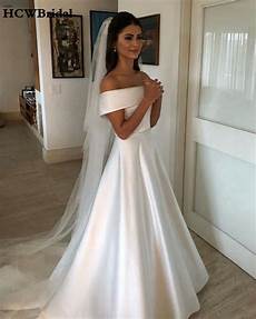 Simple Wedding Dresses 2019 by Aliexpress Buy 2019 New White Satin Simple Wedding Simple Wedding Dresses 2019