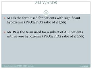 Image result for Ali vs Ards PaO2/FiO2