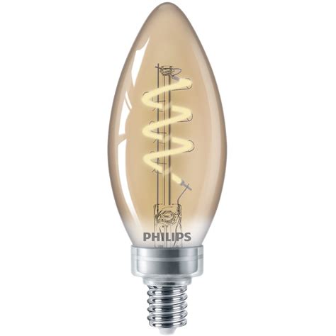 Philips Vintage 25W Equivalent Amber B11 Medium LED Decorative Light B ...