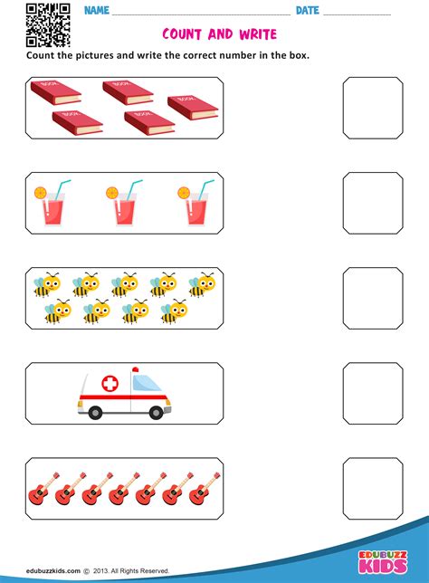 Image result for Counting and Writing Numbers Worksheets