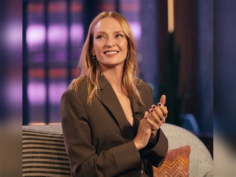 Uma Thurman gets nervous eating in front of the camera