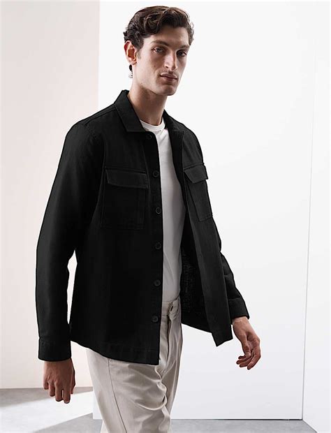 Buy Cotton Linen Blend Overshirt at Marks & Spencer