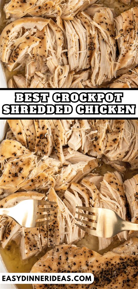Easy Crockpot Shredded Chicken Recipe