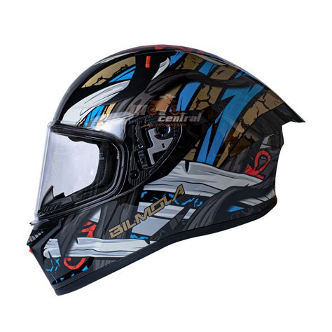 Bilmola Rapid RS Treasure Gloss Black Turquoise Helmet– Moto Central