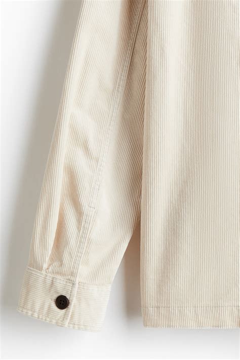 Men’s Light beige Regular Fit Corduroy overshirt | H&M IN