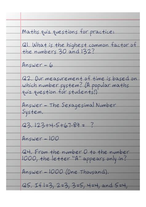 Image result for Practice Math Questions and Answers