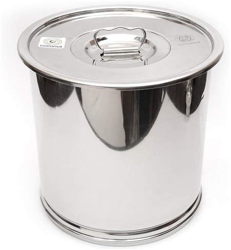 Buy VK Stainless Steel Drum - 25 Kg, Silver Online at Low Prices in ...