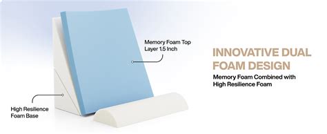 FOVERA Memory Foam Wedge Pillow | 2 Years Warranty | Adjustable Wedge ...