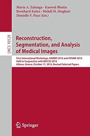 Reconstruction, Segmentation, and Analysis of Medical Images: First ...