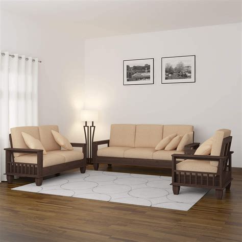 Sdr Furniture Solid Sheesham Wood 6 Seater Sofa Set Living | Desertcart ...