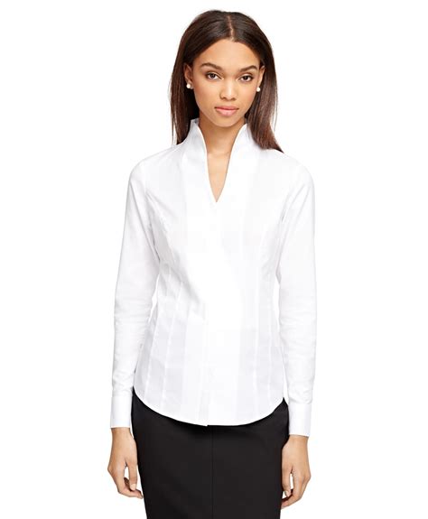 Women's Collarless Button Down Shirt at David Daigle blog
