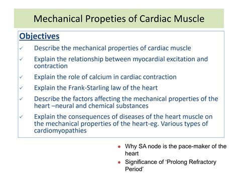 SOLUTION: 3 mechanical properties of cardiac muscle 2019 - Studypool