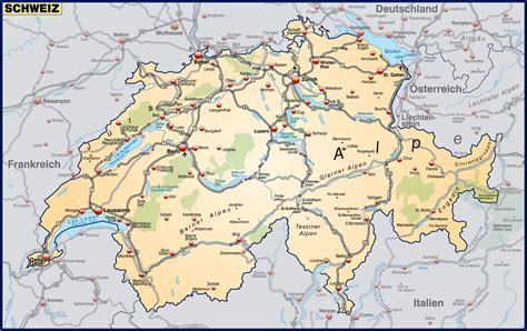 Switzerland Maps | Printable Maps of Switzerland for Download