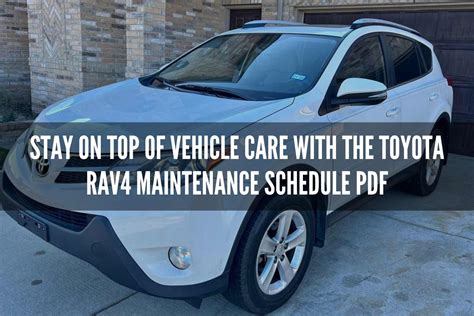 Rav4 Maintenance Schedule