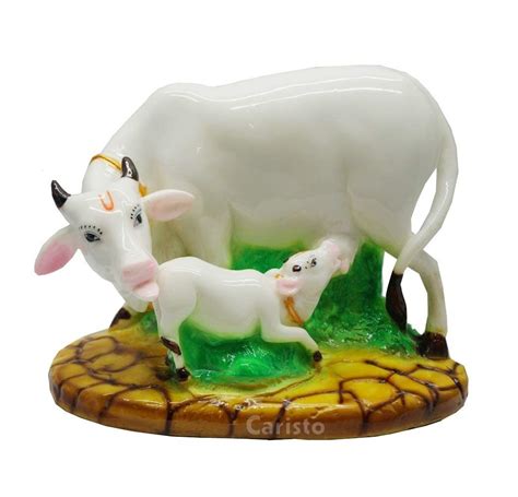 Buy Caristo Kamadhenu Cow and Calf Statue | Divine Cow Idol | Kamadhenu ...