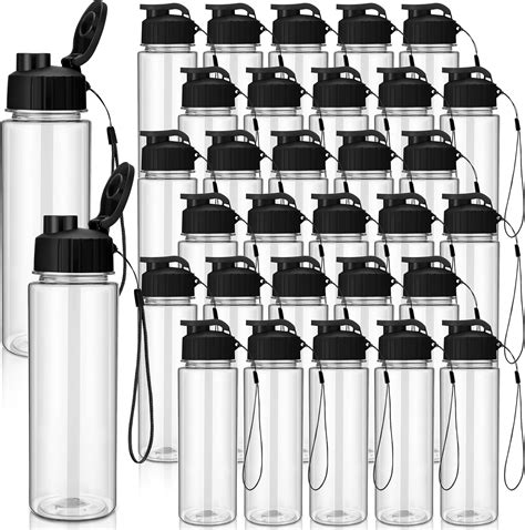 Maxcheck 30 Pieces 17 oz Plastic Water Bottle Bulk with Handle Strap ...