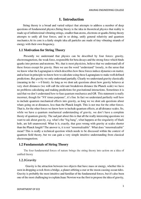 Kalyan string theory - fsdfxdfsfs - 1 1. Introduction String theory is ...