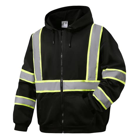 SKSAFETY High Visibility Reflective Hoodies for Men, Class 3 Safety ...
