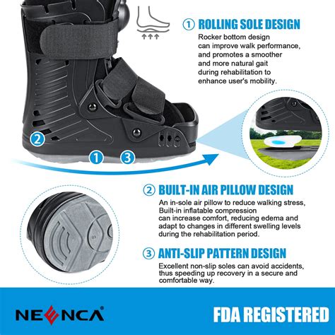 NEENCA Medical Inflatable Walking Boot, Air Cam Walker Fracture Boot ...